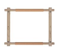 Milward Métier à tapisserie rotatif - 30,5 x 30,5 cm (12 x 12 po) à clipser pour broderie, point de croix, broderie, quilting - Bois de hêtre