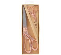 Milward Premium Ciseaux Coffret Cadeau - Comprend des Ciseaux de Couture et des Ciseaux de Broderie Cigogne, Métal, 20 cm et 9,5 cm, Or Rose