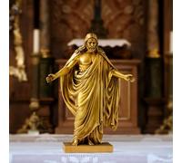 MILY-ART Statue de Jésus Christ - Sculpture de Jésus en bronze avec bras ouverts, figurine de bénédiction du fils de Dieu de 30 cm, décoration religieuse, figurine de Christus inspirante pour autel