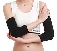 Milya Paire de manchettes élastiques respirantes en coton pour femme Noir S/M/L - Noir - Medium
