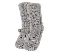MilyaDE Chaussettes douillettes pour femme - Ours mignon - Pour l'hiver - Moelleuses et épaisses