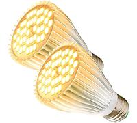 MILYN Lampe de Plante, 2Pcs 30W Lampe Horticole LED Croissance Floraison, 40 LEDs Sunlike à Spectre Complet Lampe de Croissance pour Plantes, E27 Lampe Plante Interieur