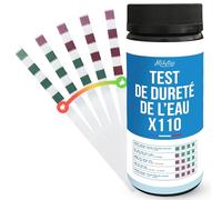 MILYTEC 110 Bandelettes Tests TH Eau Potable - Kit Analyse Dureté de l’Eau Calcaire - Testeur TH Adoucisseur, Aquarium, Piscine - Mesure Facile avec Languettes Précises - °f (FR), °dH (DE), ppm