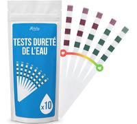 MILYTEC Test TH Eau Potable x10 - Bandelettes Analyse Dureté Totale de l’Eau Calcaire - Testeur TH Précis pour Adoucisseur, Piscine, Aquarium, Machine à Café - Mesure Facile °f °dH ppm