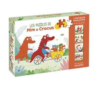 Mim et Crocus - 4 puzzles évolutifs - Ella Charbon - Ecole Des Loisirs - Jeux livres objets