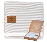 mimaDu Couverture Bebe Naissance maternité Couverture ete Bebe Couverture bébé Naissance Couverture Poussette Bebe Couverture Naissance 80x100cm | 100% Coton peigné Oeko-TEX (Gris Blanc)