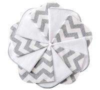 mimaDu debarbouillette Bebe Lavable lingette Lavable Bebe lingette Bebe Lavable lingettes lavables Bebe Papier Toilette Lavable | Lot de 10 | 100% Coton certifié Oeko-Tex 25x25cm (Zigzag)