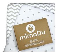 mimaDu Drap Housse Bebe 60x120 Coton Housse Matelas 60x120 lit Bebe Drap 60x120 Bebe Protege Matelas Bebe 60x120 draps 70x140 lit Bebe | 100% Jersey de Coton certifié Öko-Tex (Gris)