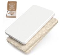 mimaDu Drap Housse lit Bebe Convient pour Drap cododo Chicco Next to me 50x83 50x90 | 100% Coton Bio GOTS (BioBrown)