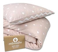 mimaDu Parure de lit pour bébé en coton (Oeko-Tex 100) 100 x 135 cm - Parure de lit bébé avec taie d'oreiller et housse de couette pour fille - Housse de couette pour lit bébé, lit enfant - Parure de