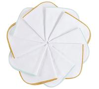 mimaDu Tetra Bebe Serviette Bebe Serviette bébé Lange Coton Bio Bebe lingettes Bebe Bio Serviette Gaze de Coton | Lot de 10 | 100% Coton certifié Oeko-Tex 25x25cm (Or Menthe)