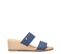 miMaO Mules à talon compensé de type espadrilles Marine, EU 37