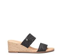 miMaO Mules à talon compensé de type espadrilles Noir, 37