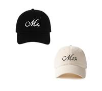 MIMAYIN Mr&Mrs de Baseball Réglable & Stylée Coton Chapeau brodé personnalisé Casquette Unisexe Taille Unique 2Pack