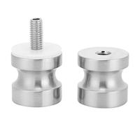 Mimdixy 2 pièces poignées de porte en verre, boutons de traction double face en alliage d'aluminium pièces matériel remplacement brossée polie pour vitrine salle douche salle bain bureau