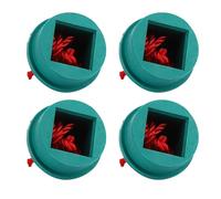 Mimdixy 4 PCS Porte-Craie de Billard, Support de Craie de Billard en Caoutchouc Vert de Poche Accessoire de Conteneur de Craie de Table de Snooker avec Cordon, Porte-Craie de Piscine pour
