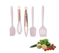 Mimdixy 5Pcs Silicone Spatula,Silicone Kitchen Utensils Set Non Stick Kitchenware for Cooking,Baking and Mixing