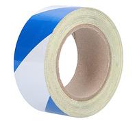 Mimdixy Bande réfléchissante 5 cm x 30 m, haute visibilité bleu et blanc, bande réfléchissante auto-adhésive, réflecteur d'avertissement de sécurité extérieur pour remorques, vélos