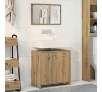 Mimdixy Bathroom Sink Cabinet, armoire de salle de bain, avec miroir, en bois de chêne artisanal, lavabo pour la salle de bain, serviettes et articles de toilette