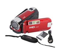 Mimdixy Caméra vidéo, caméra DV 4K 48MP 2,7 Pouces, caméscope à Zoom numérique 16x, écran Rotatif TFT Portable, Haut-parleurs intégrés, caméscope enregistreur HD avec câble USB pour (Rouge)