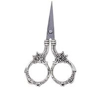 Mimdixy Ciseaux de broderie vintage, ciseaux de couture de style européen rétro, outils de bricolage, petites ciseaux de couturière pour la couture, l'artisanat, les travaux d'art, (Argent)
