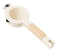 Mimdixy citron lime Squeezer, Metal Lemon Squeezer Manual Juicer Agrus Squeezer Handleen Handle Kiner Juicer Kitchen Kitchen (White (Wooden Handle))