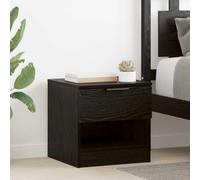 Mimdixy Commode de chevet, armoire de lit 2 pièces, aspect chêne noir, 40 x 39 x 40 cm, table latérale massive pour chambre à coucher, couloir, salon