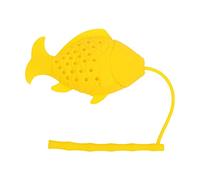 Mimdixy Creative Fish Fish Silicone Tea Caser, Cassers de thé Filtres pour le thé en silicone à thé en feuilles (Jaune)