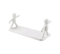 Mimdixy Étagère Murale, Installation sans Trou, Grande capacité en Plastique, Support de Rangement Stable, Affichage Mural, étagère Rangement, Organisateur décoratif pour Cuisine, Salle (White)