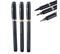 Mimdixy Feutres pinceaux Fude, lot de 3 feutres pinceaux pour calligraphie (petit, moyen et grand) pour le lettrage à la main, le dessin artistique, l'esquisse, le scrapbooking