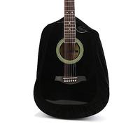 Mimdixy Housse de Guitare, Protection pour Guitare, Housse Anti-poussière Noire en Flanelle Douce, Sac de Transport léger et Portable pour Coupes Classiques acoustiques