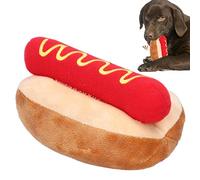 Mimdixy Jouet Doux pour Hot Dog, Jouet à mâcher en Peluche détachable en Forme de Hot Dog, Jouets en Peluche en Forme de Nourriture pour Animaux de Petite et Moyenne Taille