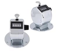 Mimdixy Lot de 2 Mini compteurs manuels en métal, 5,6 x 6,1 cm, compteurs à 4 Chiffres Portables mécaniques pour Jeux Sportifs et Golf.