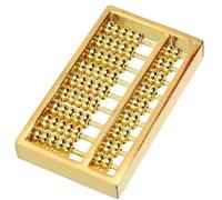 Mimdixy Mini boulier en Laiton, 9 Vitesses, Outil de calcul des mathématiques Chinoises, Outil d'apprentissage des mathématiques éducatif de Style Vintage pour Salon, Chambre à Coucher,