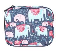Mimdixy Organisateur d'outils de Tricot, Sac de Crochet à Fermeture éclair Double Face, Sac Rangement Couture en Tissu Oxford 600D Fait à la Main, Paquet d'organisation d'aig (Elephant-Empty Packet)