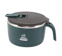 Mimdixy Récipient de stockage des aliments anti-fuite en acier inoxydable avec poignée et couvercle, bol à collation, bol à soupe, pot à nouilles, cuiseur à ramen 900 ml (Verte)