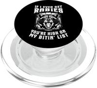 Mime de Raton Laveur Amusant Si J'Ai la Rage tu ES en Haut PopSockets PopGrip pour MagSafe