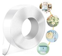 MIMEIMIAI Ruban Adhésif Double Face Extra Fort, Accroche Tableau Sans Percer Puissant Transparent Multifonctionnel Réutilisable Lavable Pour Les Tapis et Les Voitures