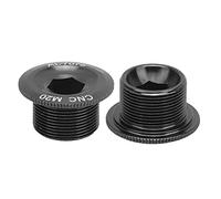 MIMEITOPA Boulons de Fixation de Bras de manivelle de vélo de Montagne, Couvercle de Bouchon à vis de pédalier en Alliage d'aluminium 2 pièces (M20 Noir)