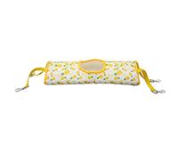 MIMEITOPA Hamac Tunnel pour Hamster pour Petits Animaux de Compagnie, matériau Polaire Doux, Design Long Tube avec Trois Sorties, Crochets métalliques pour Une Installation (Ananas Jaune)
