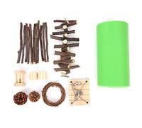 MIMEITOPA Hamster Molar Toys Set, pour Les Petits Animaux, 10pcs Toys à Mastication en Bois, Exercices Accessoires de broyage des Dents pour Le Hamster Rabbit Guinée Pig Perrot