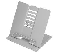 MIMEITOPA METAL BOOK BOOKDER, Hauteur et angle réglable, conception ergonomique, pliable et portable, pour l'école du bureau à domicile, pour une lecture et une étude faciles (Gris)