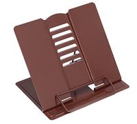 MIMEITOPA METAL BOOK BOOKDER, Hauteur et angle réglable, conception ergonomique, pliable et portable, pour l'école du bureau à domicile, pour une lecture et une étude faciles (Café)