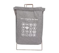 MIMEITOPA Panier à linge pour la maison, mélange de coton et de polyester durable, organisateur de rangement de grande capacité avec poignées latérales, motif qui ne se décolore (Sans couvercle)