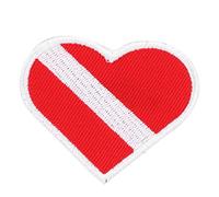 MIMEITOPA Patch brodé de plongée sous-Marine en Forme de cœur, Badge de plongée, Gilet, Sac, Casquette