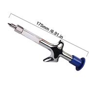 MIMEITOPA Pistolet graisseur en Alliage d'aluminium, pour moyeu, tête Fine, poignée Ergonomique, Tube Transparent Visible, Conception légère et Durable