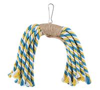 MIMEITOPA pour Perroquet, Jouets à Mastication des Oiseaux, Corde de Coton Suspendue, Jouet de Perroquet, Jouet Durable, sûr, interactif, Plaisir de Nourriture, activité