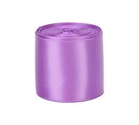 MIMEITOPA pour ruban de satin, emballage polyvalent, artisanat décoratif, bouquet de mariage, bandeau pour cheveux, couleur vive, tissu polyester, imperméable, réutilisable, 2,5 (Violet)