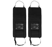 MIMEITOPA Support de Dossier de siège de Voiture avec Boucle réglable, pour la Plupart des modèles de Voiture, Tissu Oxford 600D Durable, Poche en Filet intégrée, Sac Suspendu (Noir)