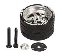 MIMEITOPA Volant télécommandé FLYSKY NB4, pièce de rechange en alliage d'aluminium, installation facile, design brillant métallique, fonctionnement amélioré (Argent)